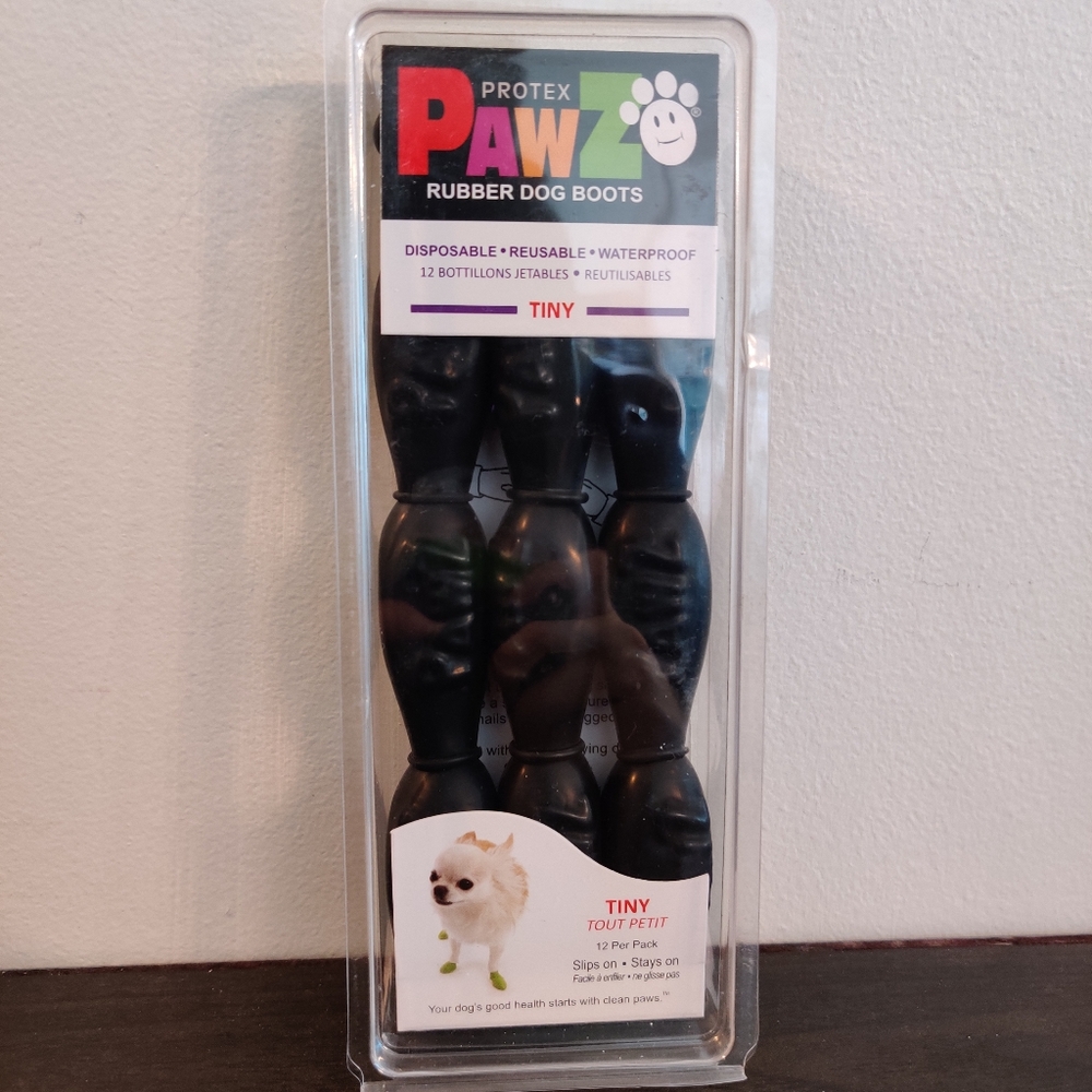PAWZ rubber dog boots size tiny
